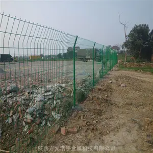 公路钢丝护栏 双边丝护栏 双丝防护网 栅栏养殖网 浸塑镀锌丝网