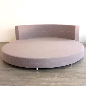 专业软床定制厂 高品质韩式双人床婚床北欧公主床主题宾馆床布艺可拆洗圆床