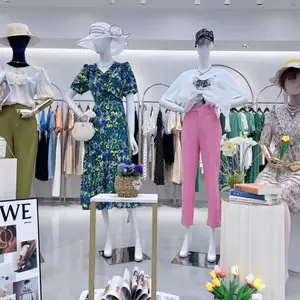 杭派专柜品牌欧莎莉格夏季品牌女装折扣库存服装货源