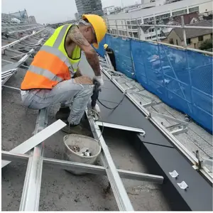 宋氏建筑风格金属横瓦 305×3000mm铝镁锰阶梯板 保温横葺瓦