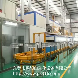 东莞鹏鲲轮毂喷涂线 省人省漆提升质量和产量 轮毂喷涂线