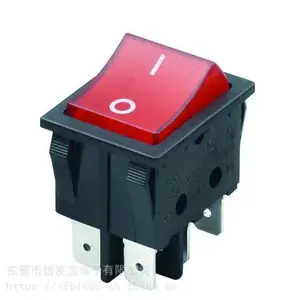 KCD4-JK高品质带灯船型开关，32*25四脚带灯电源/翘板开关专业生产厂家