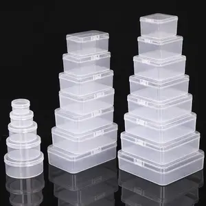 新诚多功能收纳盒透明塑料PP盒连体翻盖包装盒文具储存盒渔具盒