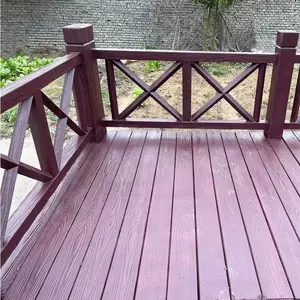 中珺河道绿化隔离水泥仿树皮栏杆 景区公园水泥仿木护栏