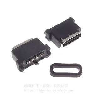 Type-C 16Pin��ʽ��ƬSMTĸ�� �߶�7.85MM����ˮȦ ��ˮIPX8�ӿ�