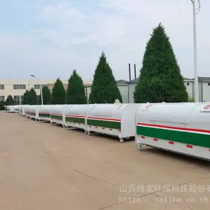 N立方户外环卫铁质勾臂式垃圾箱移动车载挂车可卸式垃圾箱可定做