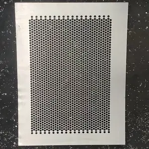 中山冲孔卷带加工定制不锈钢六角孔油烟机滤网 音箱喇叭网罩冲孔网