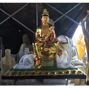 文殊普贤佛像 寺庙***树脂1.3 1.6 1.8米佛祖华严三圣菩萨