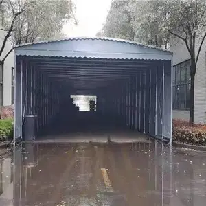 凯里大型推拉雨蓬厂家移动雨篷仓库物流蓬伸缩遮阳蓬大排档雨蓬