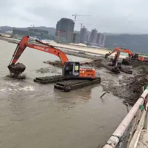 滩涂水上漂浮挖机租赁多少钱一天