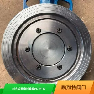 手动涡轮对夹式蝶阀_D373H-16C球墨铸铁硬密封蝶阀
