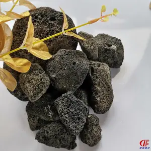 登峰供应 黑色玄武岩石 净化水质火山石 园林建筑火山岩