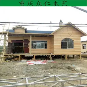 丰都景区防腐木休闲木屋 民宿度假木房子 防腐木轻型别墅设计安装 众仁木艺
