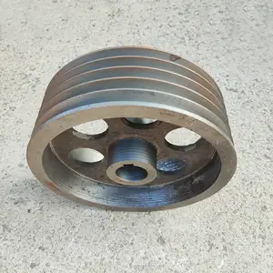 JS750混凝土搅拌机减速机皮带轮C型5槽直径370轴孔58/60mm皮带盘