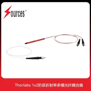 Thorlabs 1x2阶跃折射率多模光纤耦合器,纤芯?600 ?m