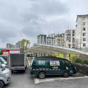 四川膜结构停车棚厂家膜结构充电桩遮雨棚室外安装停车棚