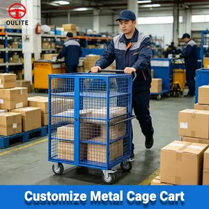 金属围栏手推车物流仓储运输车工具车在车间使用的手推车称重能力强