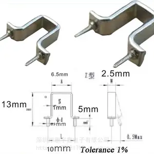 ������ ��ͭ��ĵ��� 2W 5��ŷ ��3.5*16MM 1% ��Ư50PPM