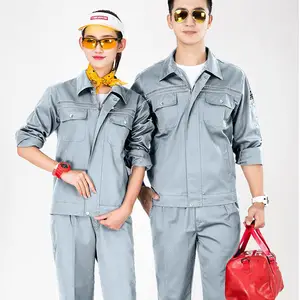 河南防静电工作服定制 加油站中石化长袖劳保服电焊电工服套装