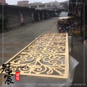 12mm铝板雕刻花格屏风 可定制酒吧酒店餐厅花格铝板古典浮雕画