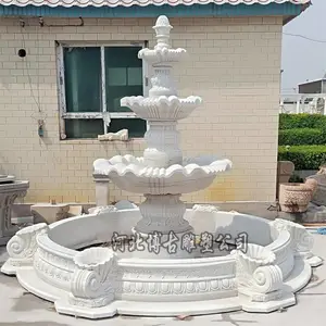欧式石雕喷泉小区公园主题水景雕塑和谐文明文化汉白玉石雕喷泉水钵