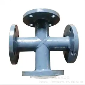 防腐管道配件四氟粉模压工艺钢衬四氟三通四通