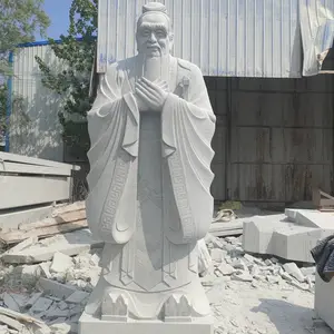 山东嘉祥石雕曾子像厂家 定制曾子雕像 价格多少钱 学校文化广场常用