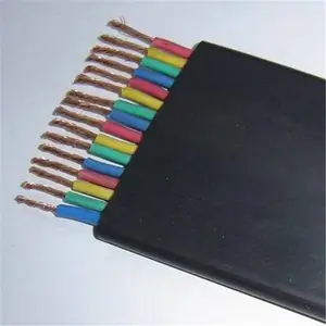 起重机行车扁电缆线高柔性带钢丝扁平拖缆线8芯9芯电动葫芦控制线