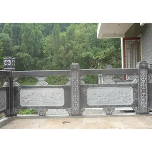 河道石栏板 花岗岩雕刻栏板 桥梁护栏定制