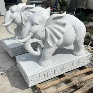石象厂家 石头象雕刻公司 石雕象制作价格 造型精美 厂家直销