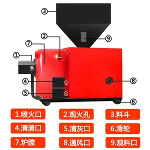 生物质燃烧机 新型环保生物颗粒取暖炉 各种型号环保颗粒燃烧机