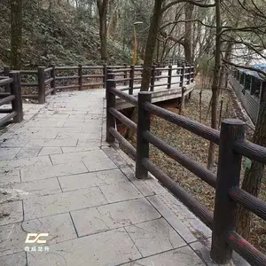 江西九江仿木景观护栏 仿石护栏 仿木花架花箱等 园林景观小品
