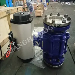气动陶瓷不锈钢法兰球阀型 Q641TC-16P 配西门子智能定位器 上海渤工