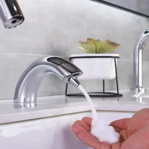 酒店 家用 台面水***式感应皂液器 卫生间 自动泡沫洗手液机 黄铜大体