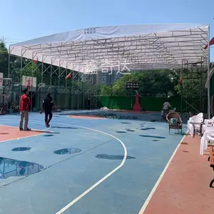 篮球场雨蓬 固定雨棚定制安装 遮阳棚厂家鑫奇达
