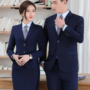 工作服职业装西装套装正装男女同款酒店经理吉利别克汽车4S店销售