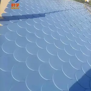 铝合金鱼鳞瓦 铝镁锰屋面板 平锁扣板城堡酒店穹顶金属瓦片