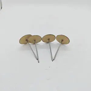 绝缘贴纸焊钉 圆形底座带黄胶保温钉 风管罐体岩棉固定焊钉