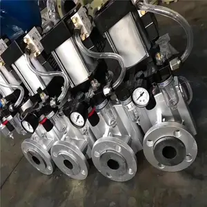 邢台市机电市场GJ641X-10L DN50法兰式气动矿浆管夹阀 铝合金多功能管夹阀