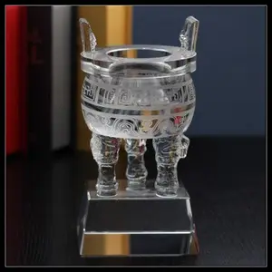 焕环祥工艺 水晶鼎纪念品定制 商务办公摆件 型号dfg2