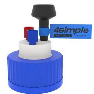 4simple肖特/塑料溶剂瓶安全供液盖GL45盖废液收集盖单向流动相密