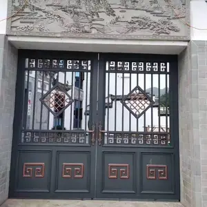 供应大连博悦欧式庭院大门/现代别墅铝合金大门/现代轻奢风护栏围栏