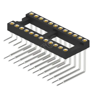 7213系列 2.54mm圆孔IC插座/90°(直角)/开口/通孔/焊板型/L9.85mm/25.3