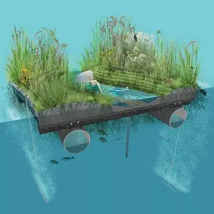 无锡市河北人工浮岛 组织设计 水生植物生态浮岛