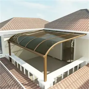 遮阳棚透明耐力板铝合金雨棚屋檐户外防水露台棚家用停车棚定制