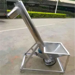 玉米粉螺旋给料机 移动式螺旋提升机 兴亚圆管式给料机