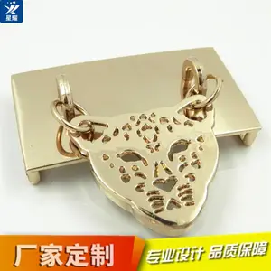 立体动物头皮带头 男士自动扣腰带皮带裤带扣 专业生产