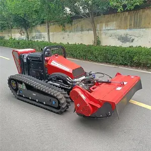 30KW 10km/h时速垦荒机森林消防隔离带开辟机器人河堤边坡割草机