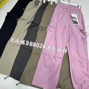 便宜跑量夏季冰丝条女装休闲裤批发 阔腿女裤 纯棉卫衣裤 女装工装裤 大量出货