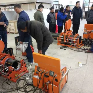 HDPE实壁管全自动热熔焊机 天然气中亚管道热熔机 管焊机 塑管焊机
